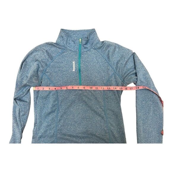 Reebok Women Pullover Size Small Blue Long Sleeve Quick Dry Half Zip EUC - Picture 4 of 8